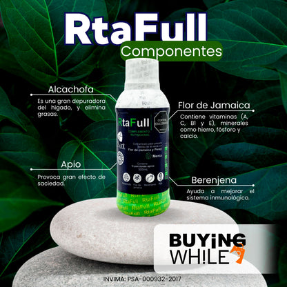 RTAFULL COMPLEMENTO NUTRICIONAL CON TÉ VERDE, FLOR DE JAMAICA Y PEREJIL®